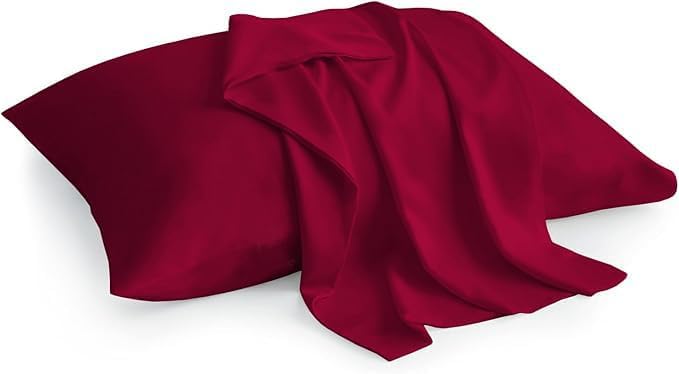 The Sky Bedding Toddler Pillowcase Set of 2 – 500 Thread Count 100% Egyptian Cotton Small Pillow Covers with Hidden Zipper Closure, Soft & Breathable Travel Pillowcase (Burgundy, 13x18 Inch) - Image 1